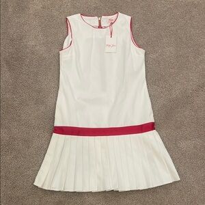 Retta Jane Sleeveless A-Line Dress White and Red